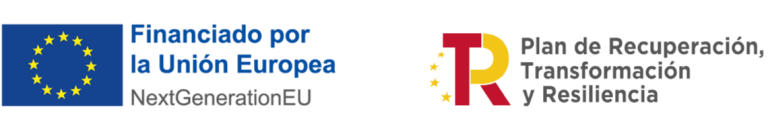 Logotipo de Financiado por la Unión Europea y Logotipo de Plan de Recuperación Transformación y Resiliencia